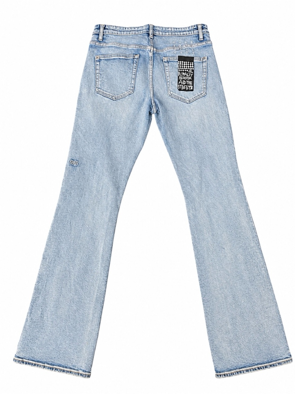 Ksubi Blue Flare Jeans with Back Patch